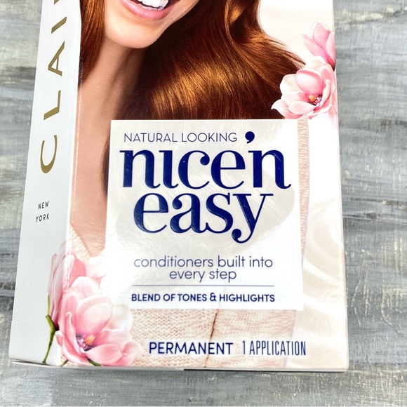 NWT Clairol Nice ‘n Easy 5R Medium Auburn Permanent Hair Color Gray Coverage Box - Picture 4 of 10
